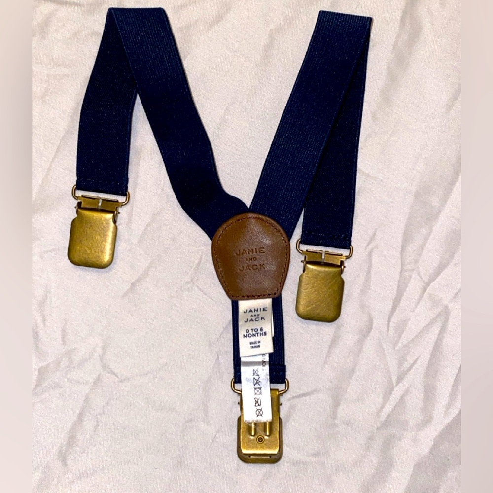 Jamie and Jack Navy Suspenders